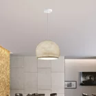 Suspended lamp with dome lampshade