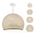 Suspended lamp with dome lampshade