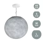Suspended lamp with spherical lampshade