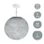Suspended lamp with spherical lampshade