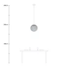 Suspended lamp with spherical lampshade