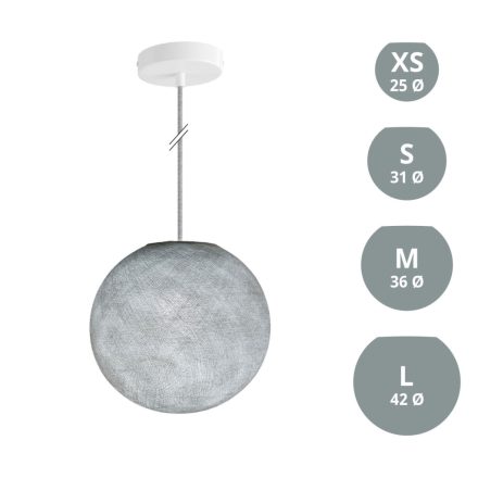 Suspended lamp with spherical lampshade
