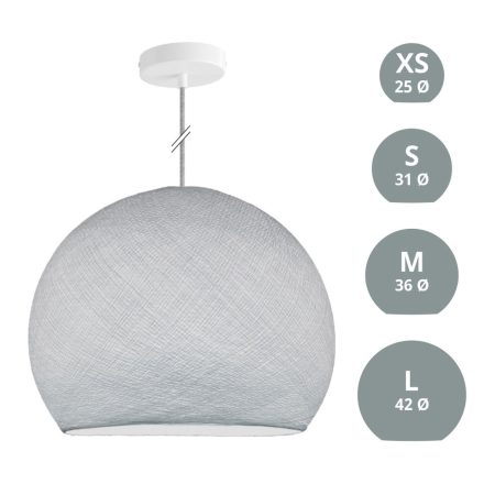 Suspended lamp with dome lampshade