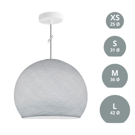 Suspended lamp with dome lampshade