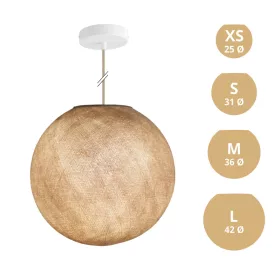 Suspended lamp with spherical lampshade