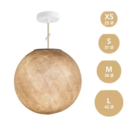 Suspended lamp with spherical lampshade