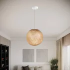 Suspended lamp with spherical lampshade