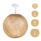 Suspended lamp with spherical lampshade