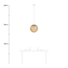 Suspended lamp with spherical lampshade