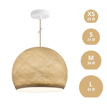 Suspended lamp with dome lampshade