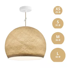Suspended lamp with dome lampshade