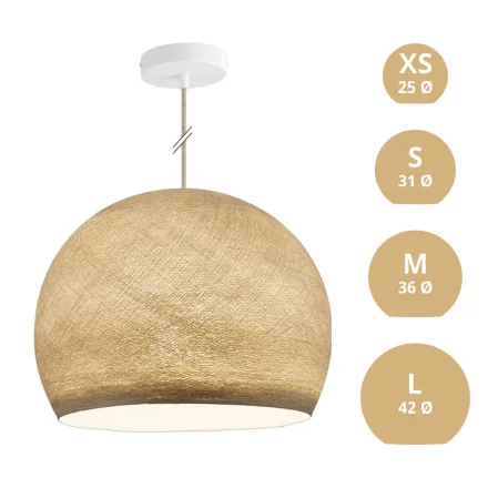 Suspended lamp with dome lampshade