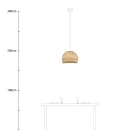 Suspended lamp with dome lampshade