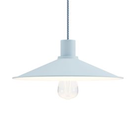  Italian-made pendant lamp with fabric cable, Swing Pastel lampshade and metal finish