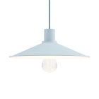 Italian-made pendant lamp with fabric cable, Swing Pastel lampshade and metal finish