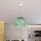 Suspended lamp with dome lampshade