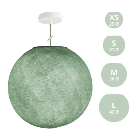 Suspended lamp with spherical lampshade