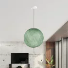 Suspended lamp with spherical lampshade