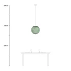 Suspended lamp with spherical lampshade
