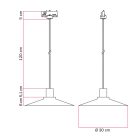 Swing Pastel pendant lamp with shade for rail systems