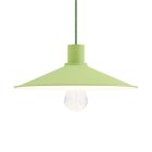 Italian-made pendant lamp with fabric cable, Swing Pastel lampshade and metal finish
