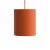 Suspended lamp with textile cable, cylindrical fabric lampshade and metal details - Made in Italy - Bulb included