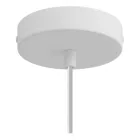 Suspended lamp with textile cable, Tub-E14 lampshade and metal details