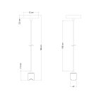 Esse14 pendant lamp with S14d socket