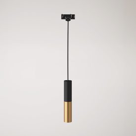 Track-mounted pendant lamp Tub-E14 with double shade