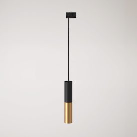 Track-mounted pendant lamp Tub-E14 with double shade