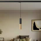 Track-mounted pendant lamp Tub-E14 with double shade