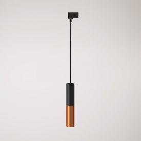 Track-mounted pendant lamp Tub-E14 with double shade