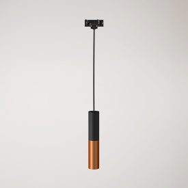 Track-mounted pendant lamp Tub-E14 with double shade