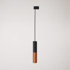 Track-mounted pendant lamp Tub-E14 with double shade