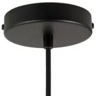 Suspended lamp with fabric cables and Tub-E14 double lampshade