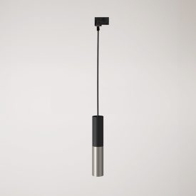 Track-mounted pendant lamp Tub-E14 with double shade