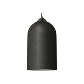  Suspended lamp with textile cable and Bell XL ceramic lampshade - Made in Italy - Bulb included