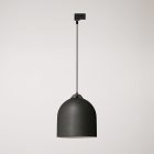 Track-mounted lamp Campana M with ceramic shade