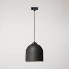 Track-mounted lamp Campana M with ceramic shade