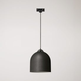 Track-mounted lamp Campana M with ceramic shade