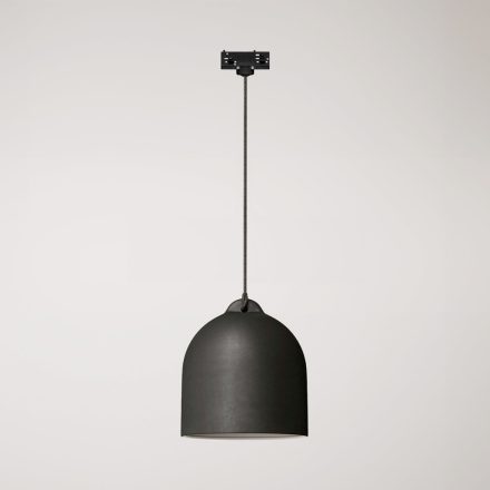Track-mounted lamp Campana M with ceramic shade