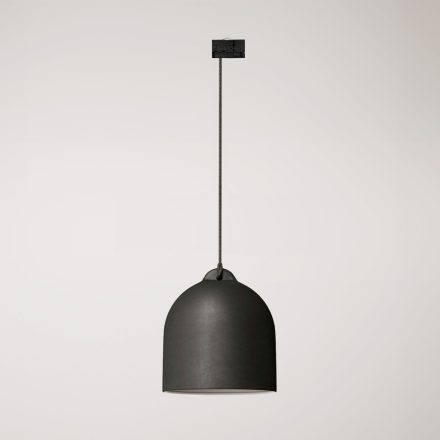 Track-mounted lamp Campana M with ceramic shade