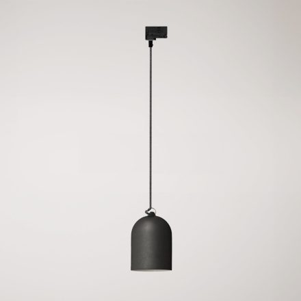 Rail-mounted lamp with ceramic mini Campana lampshade