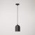 Rail-mounted lamp with ceramic mini Campana lampshade