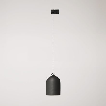 Rail-mounted lamp with ceramic mini Campana lampshade