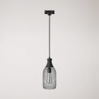 Suspended lamp Jéroboam bottle with shade on rail