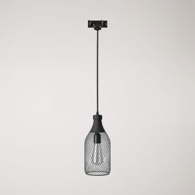 Suspended lamp Jéroboam bottle with shade on rail