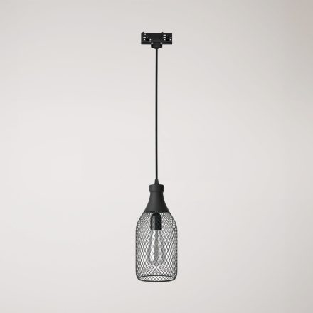 Suspended lamp Jéroboam bottle with shade on rail