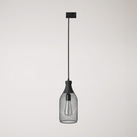 Suspended lamp Jéroboam bottle with shade on rail