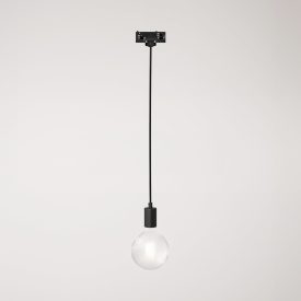Ceiling lamp with metal rail